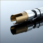 Gold & Silver Saberstaff | Double-Bladed Dueling Lightsaber