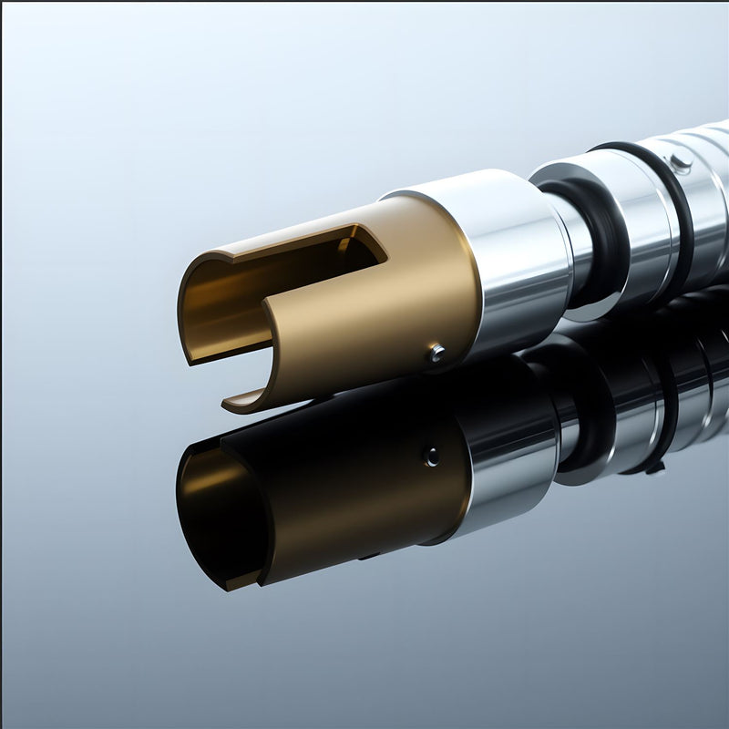 Gold & Silver Saberstaff | Double-Bladed Dueling Lightsaber