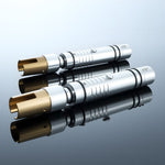 Gold & Silver Saberstaff | Double-Bladed Dueling Lightsaber