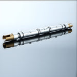 Gold & Silver Saberstaff | Double-Bladed Dueling Lightsaber