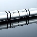 Gold & Silver Saberstaff | Double-Bladed Dueling Lightsaber