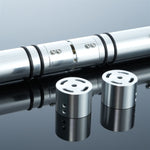 Gold & Silver Saberstaff | Double-Bladed Dueling Lightsaber