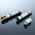 Gold & Silver Saberstaff | Double-Bladed Dueling Lightsaber
