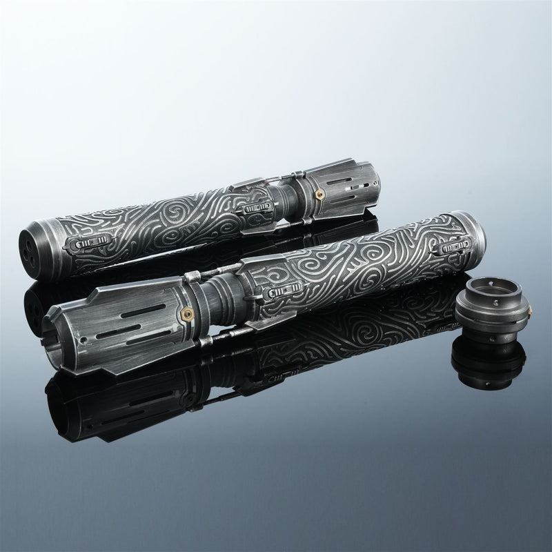 Ornate Gold Saberstaff | Double-Bladed Dueling Lightsaber