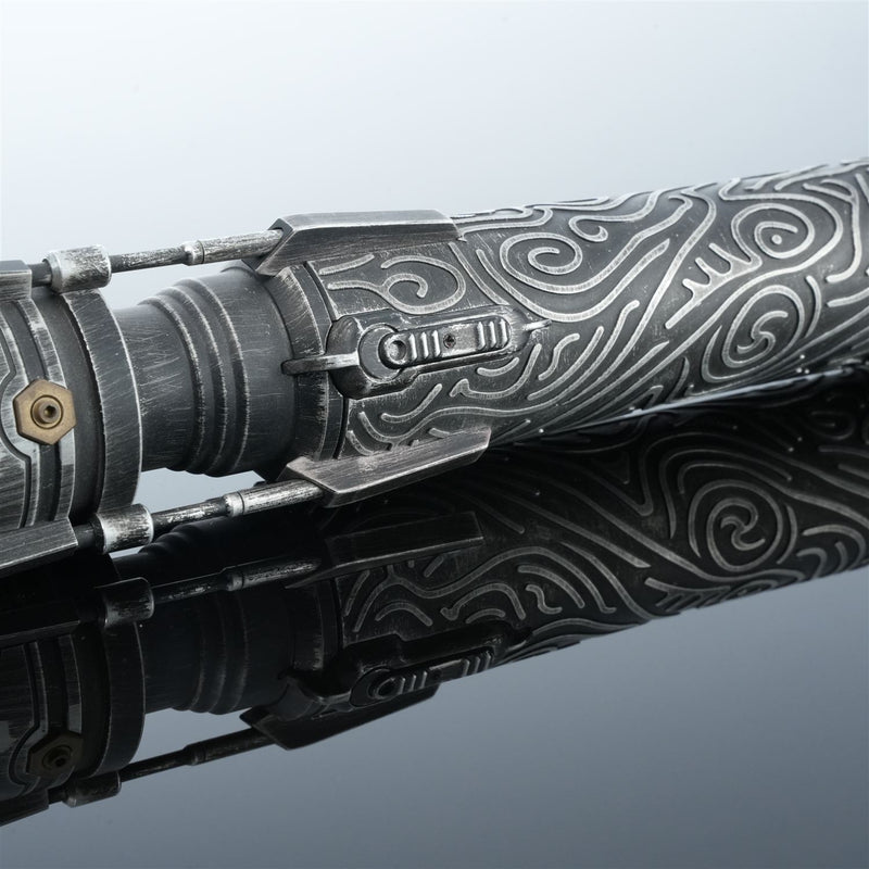 Ornate Gold Saberstaff | Double-Bladed Dueling Lightsaber