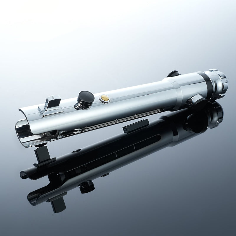 Twin White-Blade Dueling Lightsaber Set, Metal Hilt Neopixel Light Saber 2-Pack