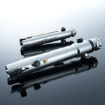 Twin White-Blade Dueling Lightsaber Set, Metal Hilt Neopixel Light Saber 2-Pack