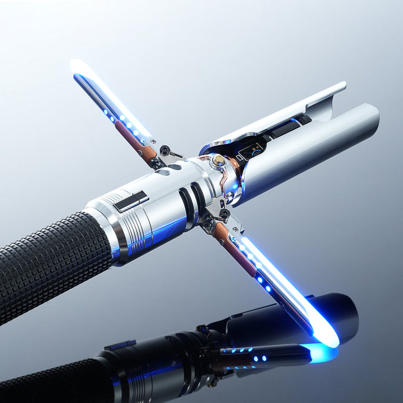 Frontier Crossguard Lightsaber Metal Hilt Neopixel Light Saber for Cosplay & Collection