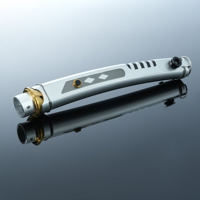 Twin White-Blade Dueling Lightsaber Set, Metal Hilt Neopixel Light Saber 2-Pack