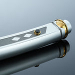 Twin White-Blade Dueling Lightsaber Set, Metal Hilt Neopixel Light Saber 2-Pack