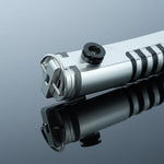 Twin White-Blade Dueling Lightsaber Set, Metal Hilt Neopixel Light Saber 2-Pack