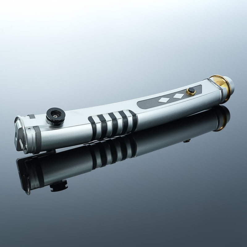 Twin White-Blade Dueling Lightsaber Set, Metal Hilt Neopixel Light Saber 2-Pack